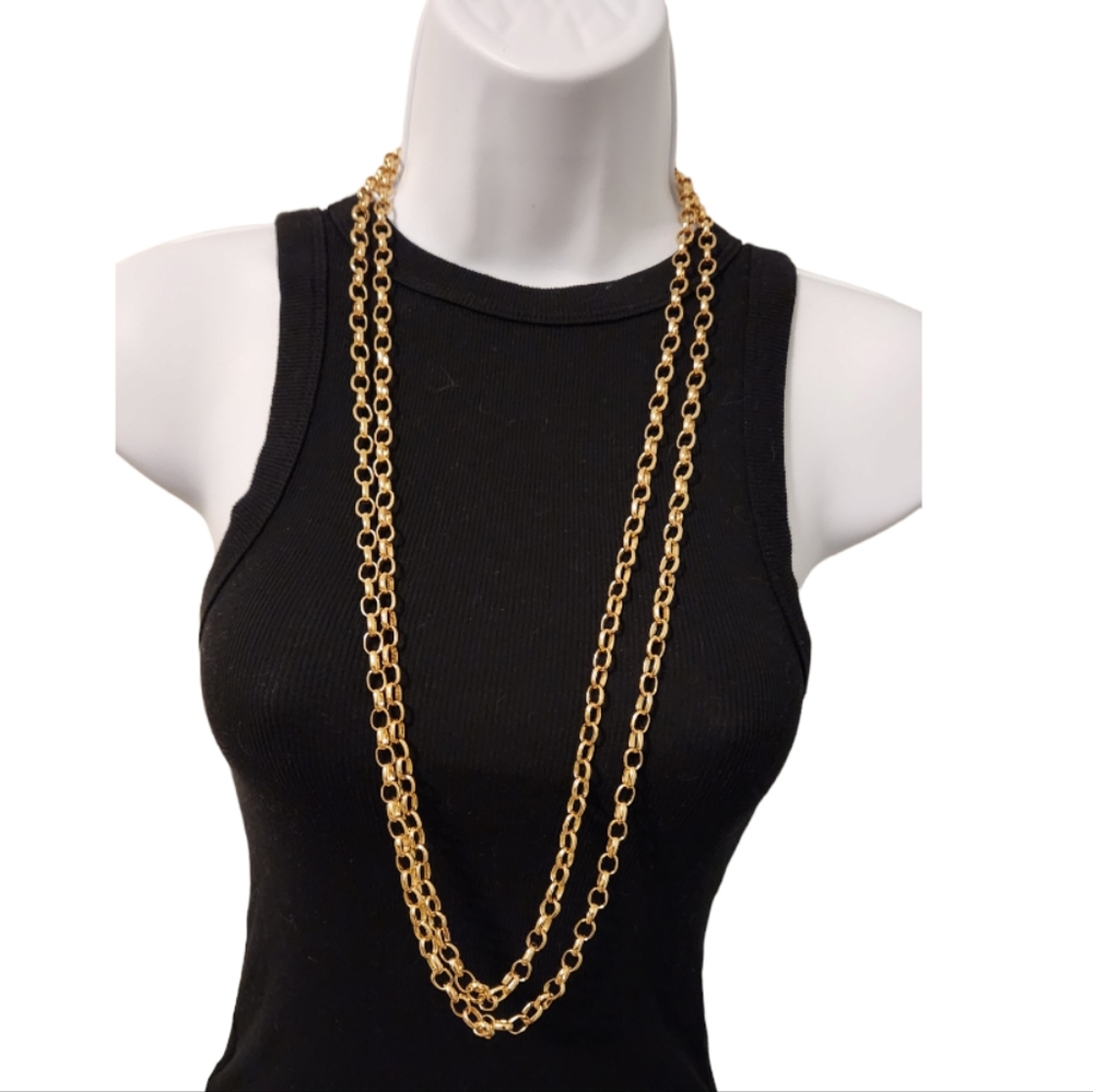 🆕️ 70" Long  Goldtone Chain Necklace